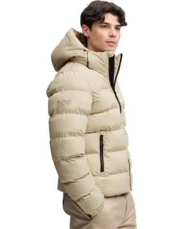 SUPERDRY DOUDOUNE À CAPUCHE POUR HOMME CRAIE TIZA