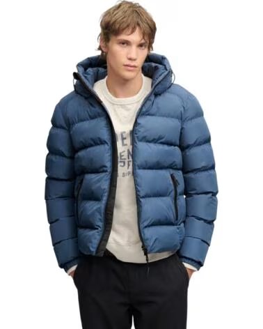 SUPERDRY HERREN STEPPJACKE BLAU AZUL
