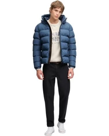 SUPERDRY HERREN STEPPJACKE BLAU AZUL