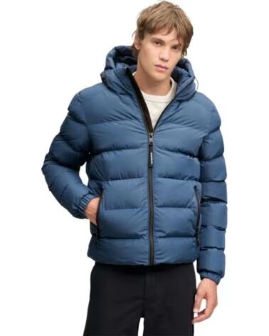 SUPERDRY HERREN STEPPJACKE BLAU AZUL