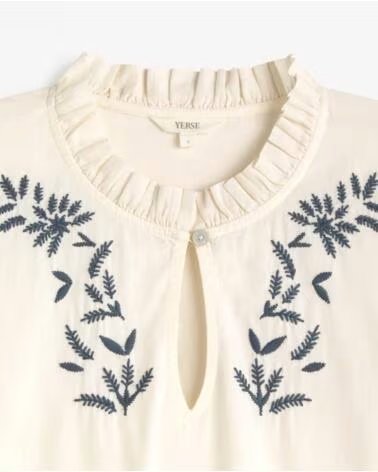 BLUSA YERSE 45167 CRU BORDADA VARIOS COLORES