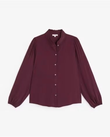YERSE HEMD 45865 RÜSCHENKRAGEN BORDEAUX VARIOS COLORES
