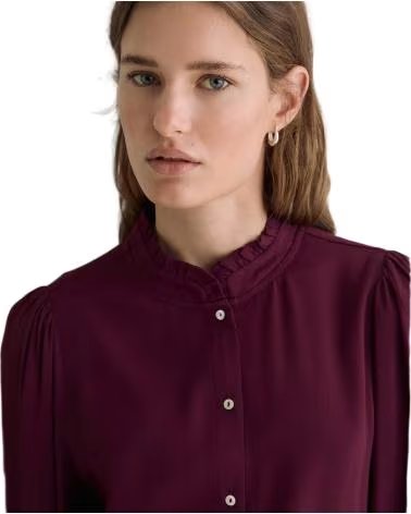 YERSE HEMD 45865 RÜSCHENKRAGEN BORDEAUX VARIOS COLORES