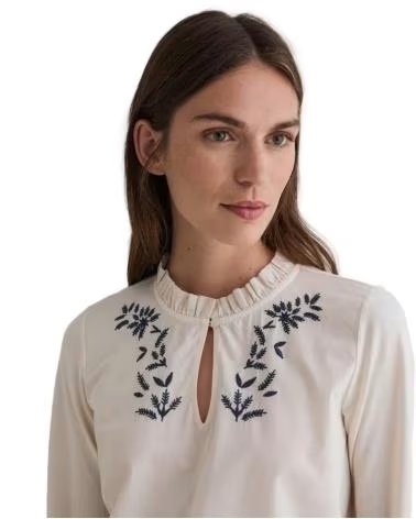 BLUSA YERSE 45167 CRU BORDADA VARIOS COLORES
