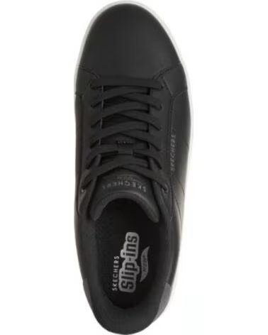 SKECHERS Zapatillas Slip-Ins Arch Fit Court Break en negro para hombre BLACK DURALEATHER- GRAY SUEDE