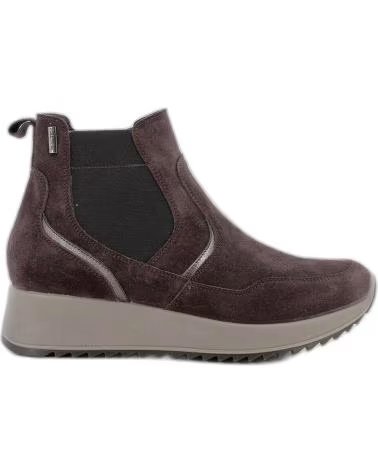 IMAC 208409 BOTTINES EN CUIR AVEC WEDGE ET FERMETURE ÉCLAIR MARRON