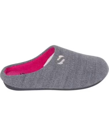 SEVILLAS KOMFORT SLIP-ON HAUSSCHUH MIT PLUMAFLEX SV507 INNENSOHLE FÜR DAMEN - GRAU GRIS