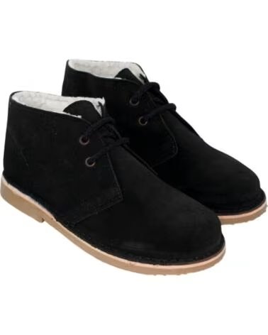 SEVILLAS BOTTILLON EN CROÛTE DE CUIR AVEC MOUTON SYNTHÉTIQUE 807FB FEMME NEGRO