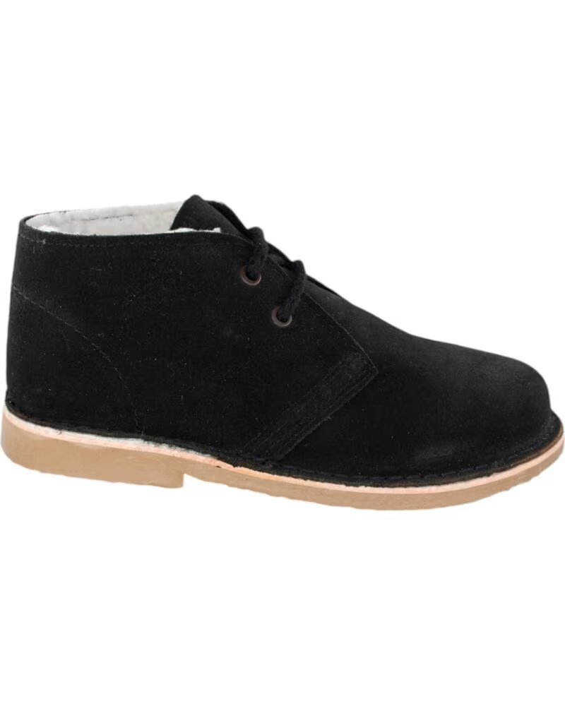 SEVILLAS BOTTILLON EN CROÛTE DE CUIR AVEC MOUTON SYNTHÉTIQUE 807FB FEMME NEGRO