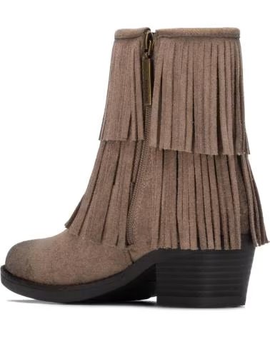 BOTTINES REFRESH 176269 TAUPE À FRANGES ET TALON ANT