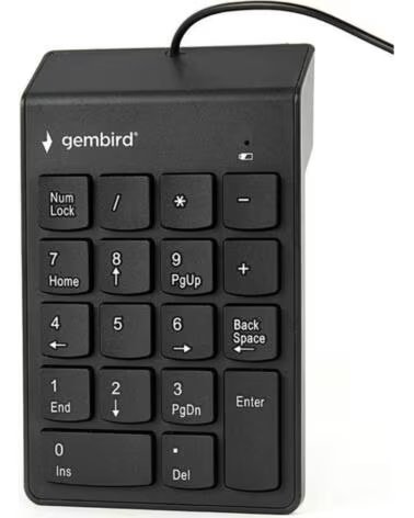 GEMBIRD KPD-U-03 TECLADO NUMÉRICO POR CABLE USB NEGRO