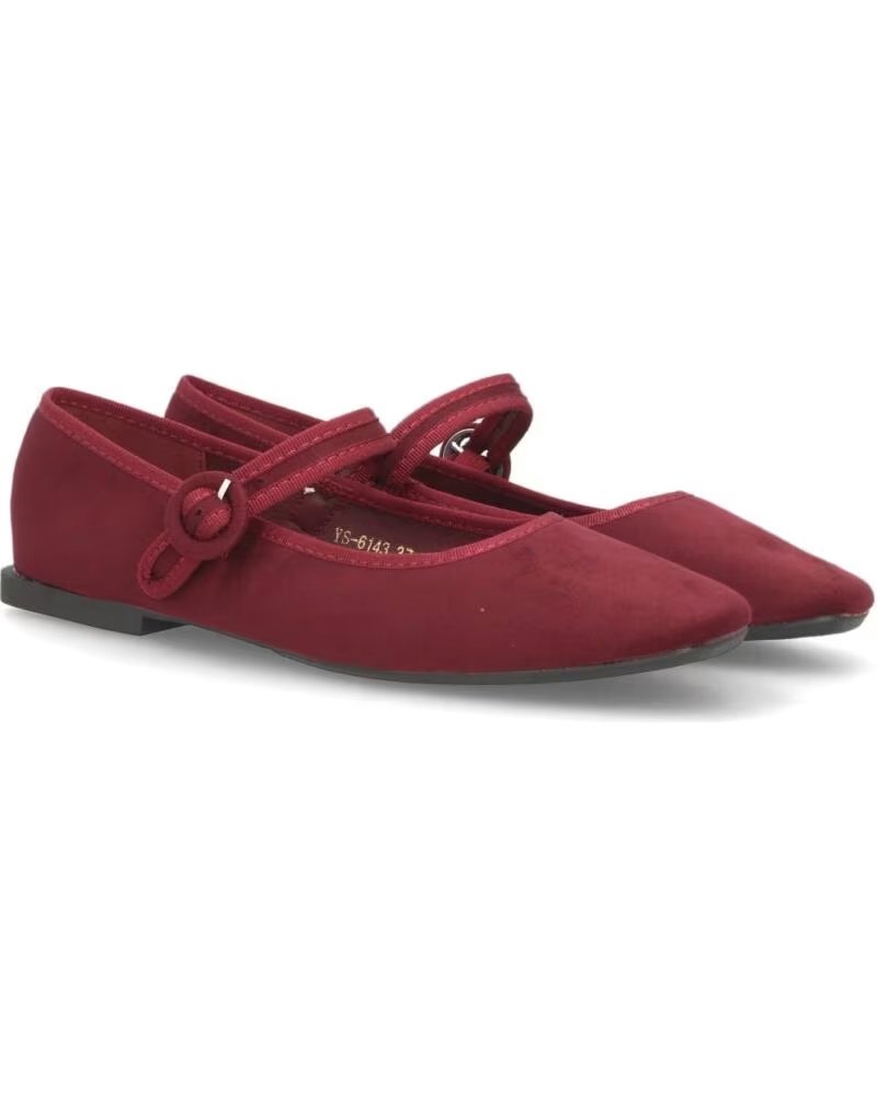 SPORT3PUNTO0 YS-6143-BORDEAUX SAMT-BALLERINAS MIT RIEMEN VARIOS COLORES