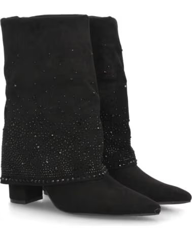 SPORT3PUNTO0 OSS-001 STIVALI NERI CON TACCO E STRASS VARIOS COLORES