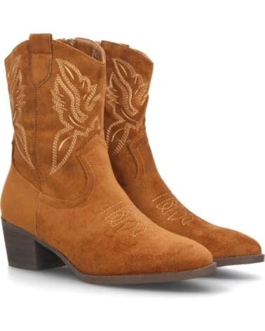 SPORT3PUNTO0 YG987 CAMEL BOTTINES SANTIAGS EN SIMILICUIR DAIM AVEC BRODERIES VARIOS COLORES