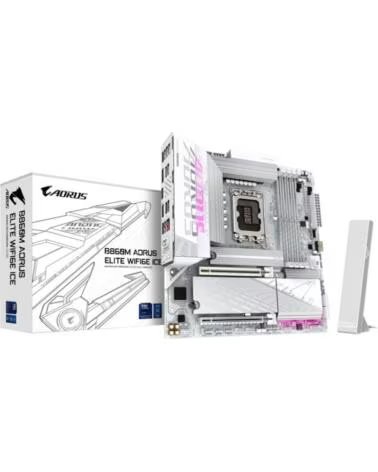 GIGABYTE Placa base b860m aorus elite wifi6e ice matx - 4x ddr5 lga1851