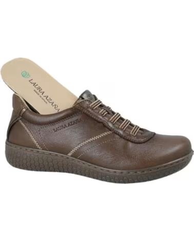 FLACHE SCHUHE 28114 LEDER BRAUN MARRóN
