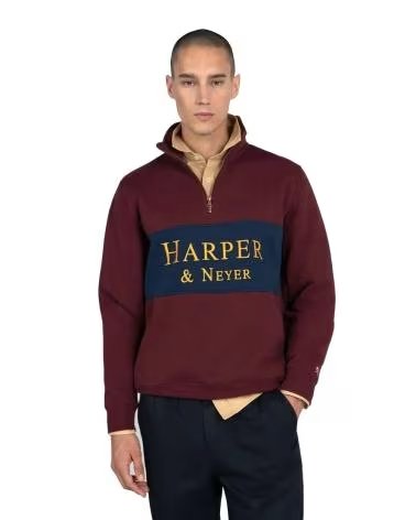 SWEATSHIRT HALF ZIPPER HARPER AND NEYER BORDEAUX 404126312 VARIOS COLORES