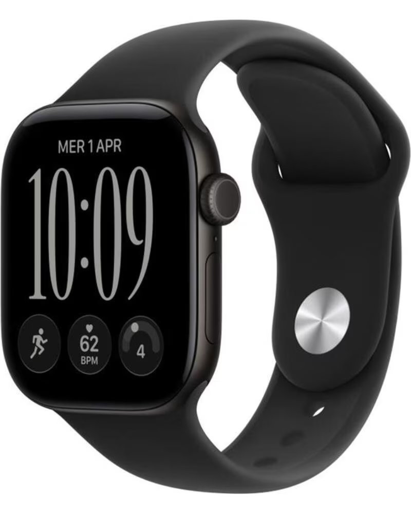 APPLE Watch Series 12- GPS- Cellular- 42mm- Negro- Correa Deportiva Negra S-M