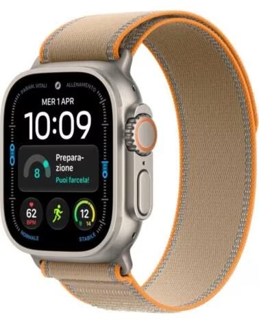 APPLE Watch Ultra 4- GPS- 49mm- Caja de Titanio Natural- Correa Loop Trail Arena M-L