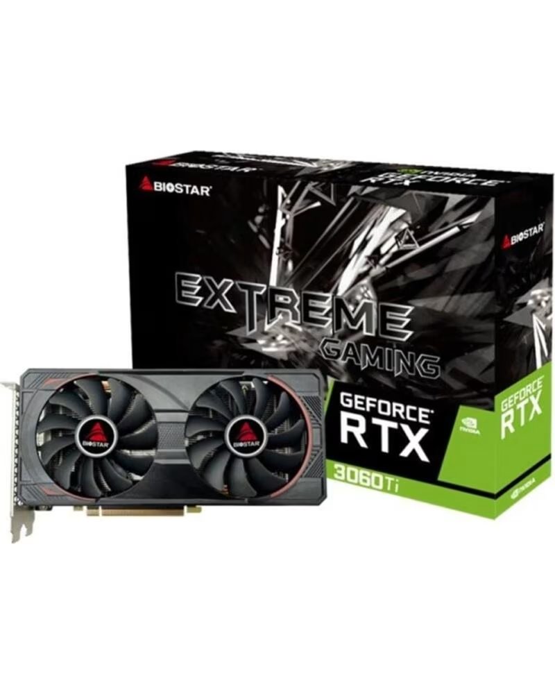 BIOSTAR Tarjeta grafica rtx 3060 ti 8gb gddr6 - 3x dp - 1x hdmi pci express 4 0