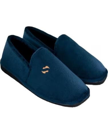SEVILLAS CHINELOS DE CASA PARA HOMEM 810-102 CHINELO FECHADO EM SUAPEL BORDADO AZUL