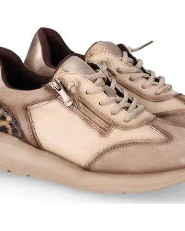CHIKA10 CHAUSSURES CUIR FEMME COMPENSÉES BASSES ST AZULADO 05 BEIG-BEIGE