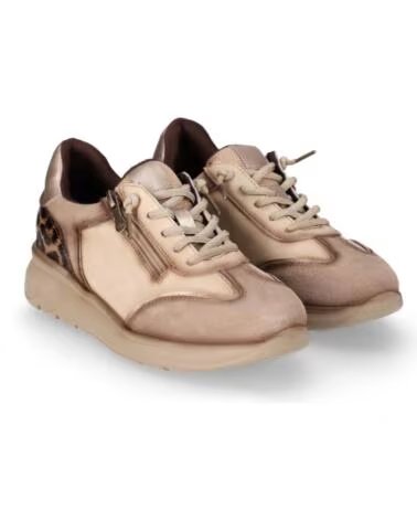 CHIKA10 CHAUSSURES CUIR FEMME COMPENSÉES BASSES ST AZULADO 05 BEIG-BEIGE