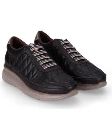 CHIKA10 ST AZULADO 06 NEGRO-BLACK ZAPATOS PIEL MUJER CUÑA BAJA