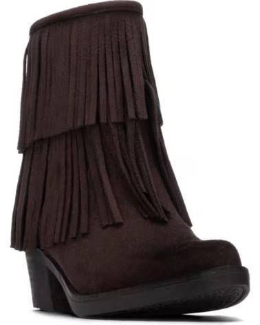 BOTTINES REFRESH 176269 À FRANGES ET TALON MARRON