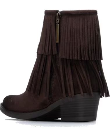 BOTTINES REFRESH 176269 À FRANGES ET TALON MARRON