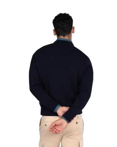 HARPER NEYER MAGLIONE GIROCOLLO BLU NAVY AZUL