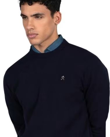 HARPER NEYER MAGLIONE GIROCOLLO BLU NAVY AZUL