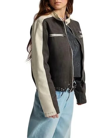 VANS OFF THE WALL CASACO BIKER MULHER RYDEN FDDBLCK