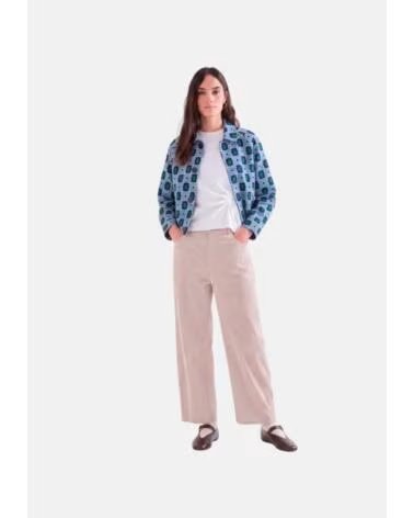 COMPANIA FANTASTICA DAMEN JACKE FLORAL MUSTER BLAU AZUL