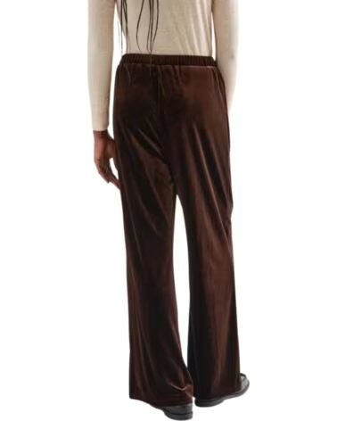 COMPAÑÍA FANTÁSTICA PANTALONES DE MUJER EN TERCIOPELO MARRÓN