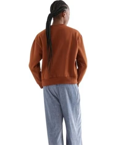 DAMEN-SWEATSHIRT VON COMPANIA FANTASTICA MIT VERZIERTEM RUNDHALSAUSSCHNITT MARRóN