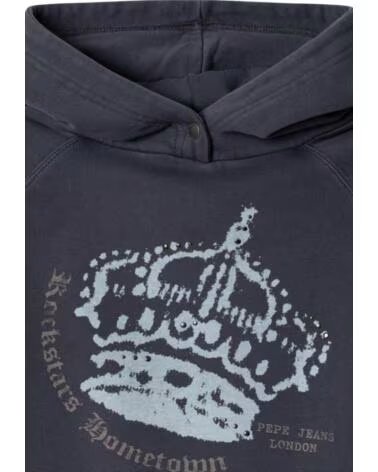 PEPE JEANS KAPUZENPULLOVER MIT PRINT NINA GRIS