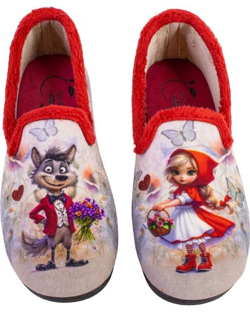 ECOFLEX 12007LOBOFLORES HAUSSCHUHE FÜR DAMEN ROJO