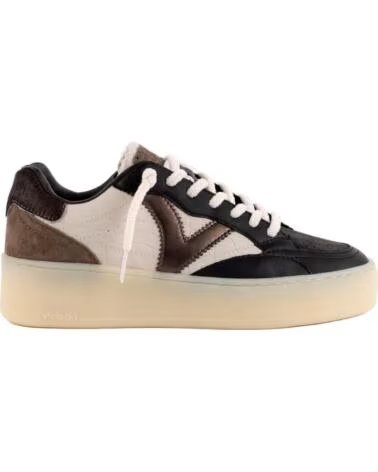 VICTORIA BASKETS TURIN EFFET CUIR ET CROÛTE DE 1265106 NOIR NEGRO
