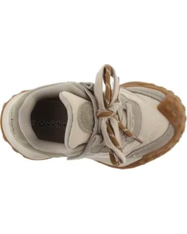 VICTORIA SNEAKERS BAMBINO RITMO STRAPPO E LACCI NYLON 1349102 BEIGE