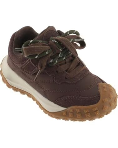 SCARPE DA GINNASTICA BAMBINO RITMO STRISCIA E LACCI NYLON 1349102 MARRONE MARRON