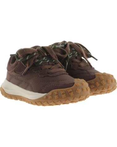 SCARPE DA GINNASTICA BAMBINO RITMO STRISCIA E LACCI NYLON 1349102 MARRONE MARRON