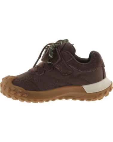 SCARPE DA GINNASTICA BAMBINO RITMO STRISCIA E LACCI NYLON 1349102 MARRONE MARRON