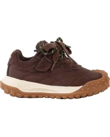 SCARPE DA GINNASTICA BAMBINO RITMO STRISCIA E LACCI NYLON 1349102 MARRONE MARRON