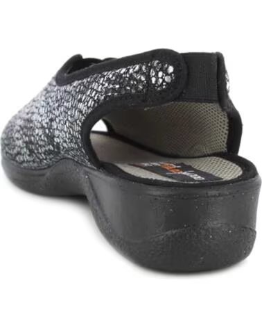 SANDALO ORTOPEDICO DOCTOR CUTILLAS 21795 ELASTICI NERO NEGRO