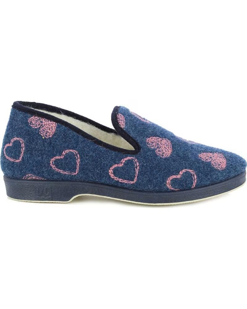D`CUTILLAS PANTOFOLE DOCTOR CUORI 332 BLU MARINO