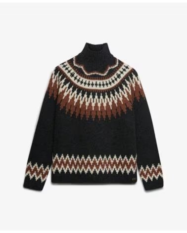 SUPERDRY CAMISOLA GOLA ALTA FAIRISLE CARVÃO JACQUARD VARIOS COLORES
