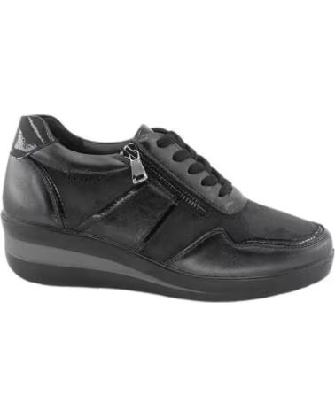 AMARPIES SCARPE DA GINNASTICA CON ZEPPA E CERNIERA AMD31038 NERO NEGRO