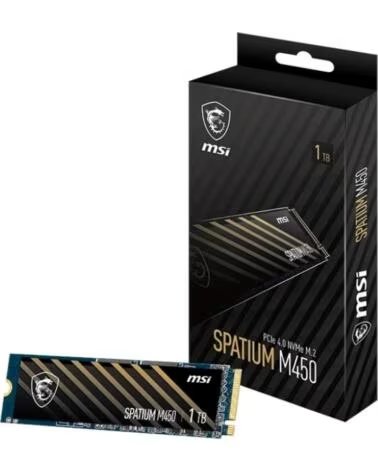 MSI Disco duro interno solido ssd spatium m450 1tb m 2 nvme pcie4