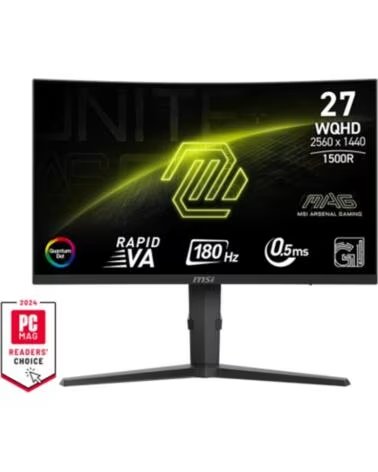 MSI Monitor curvo gaming mag 275cqrf qd e2 27 pulgadas rapid - va 180hz